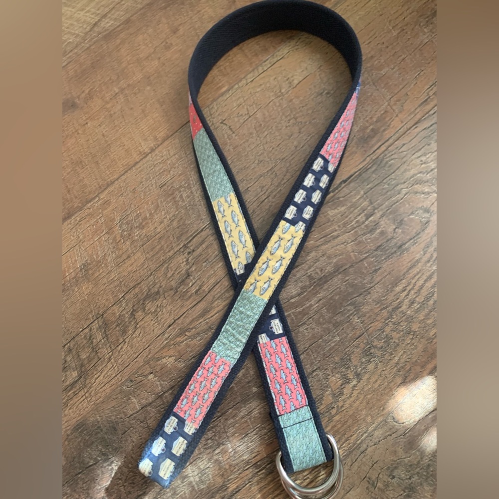 Vineyard Vines patchwork Mens Dring belt size medium